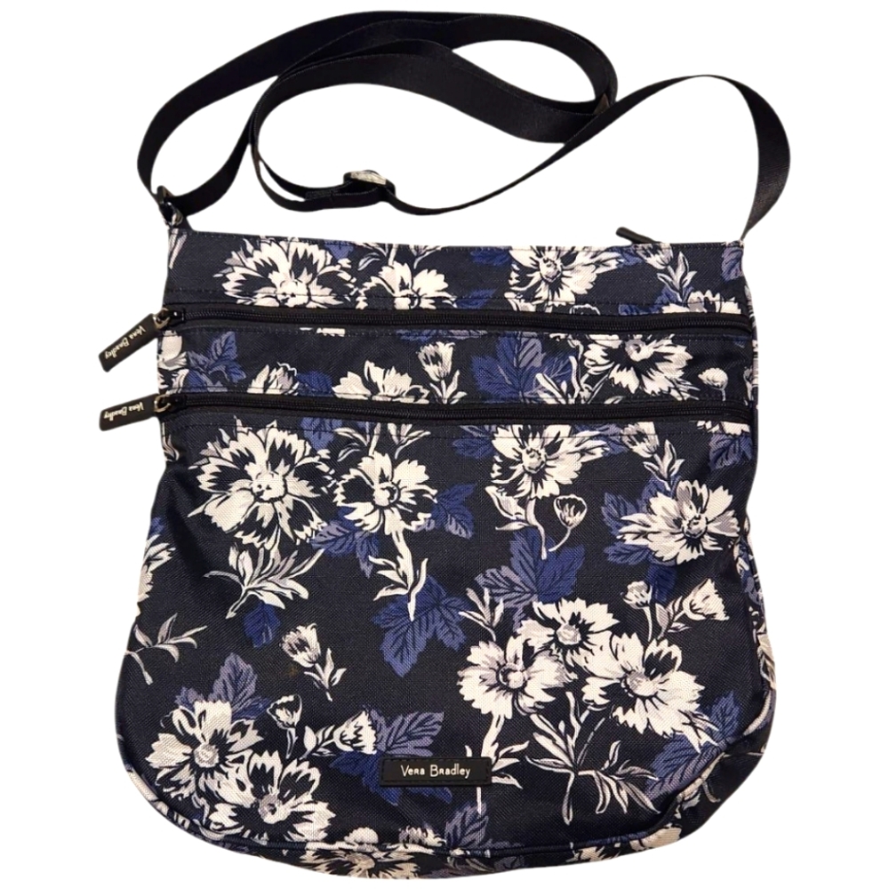 Vera Bradley Triple Zip Hipster Crossbody In Frosted Floral